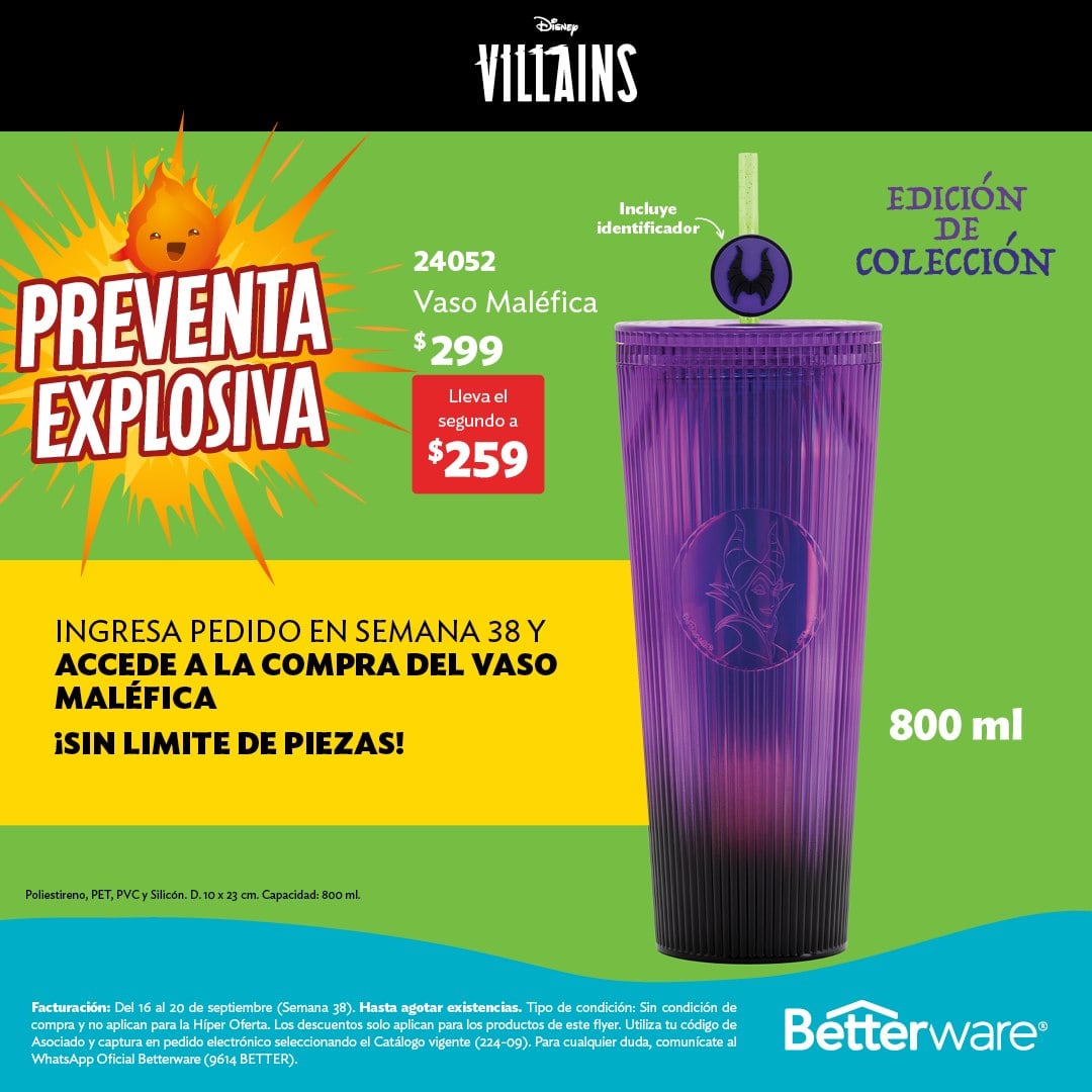 Vaso Maléfica de Betterware