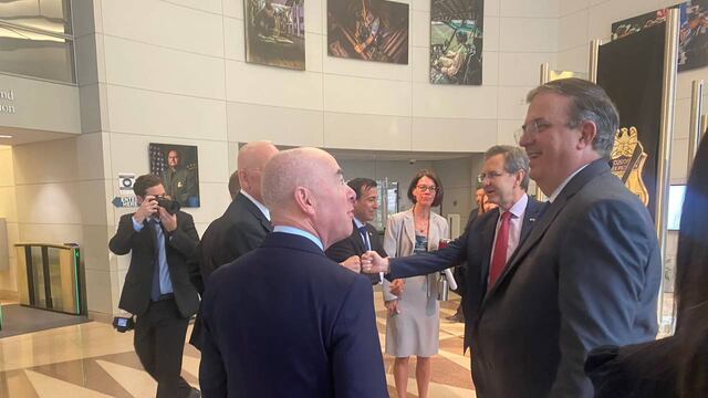 Marcelo Ebrard y Alejandro Mayorkas