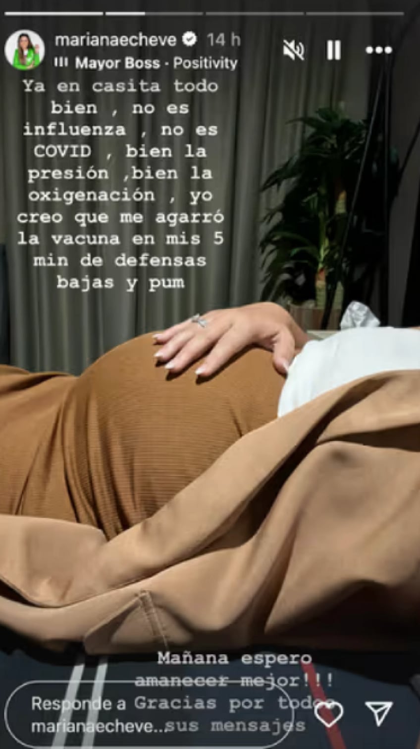 Mariana Echeverría fue hospitalizada
