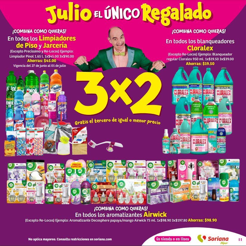 Ofertas Julio Regalado Soriana 27 de junio al 3 de julio 2024