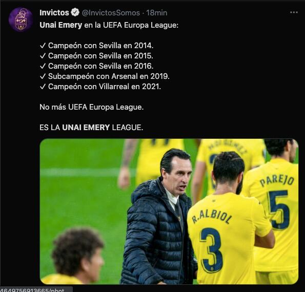 Unai Emery ganó su cuarta Europa League