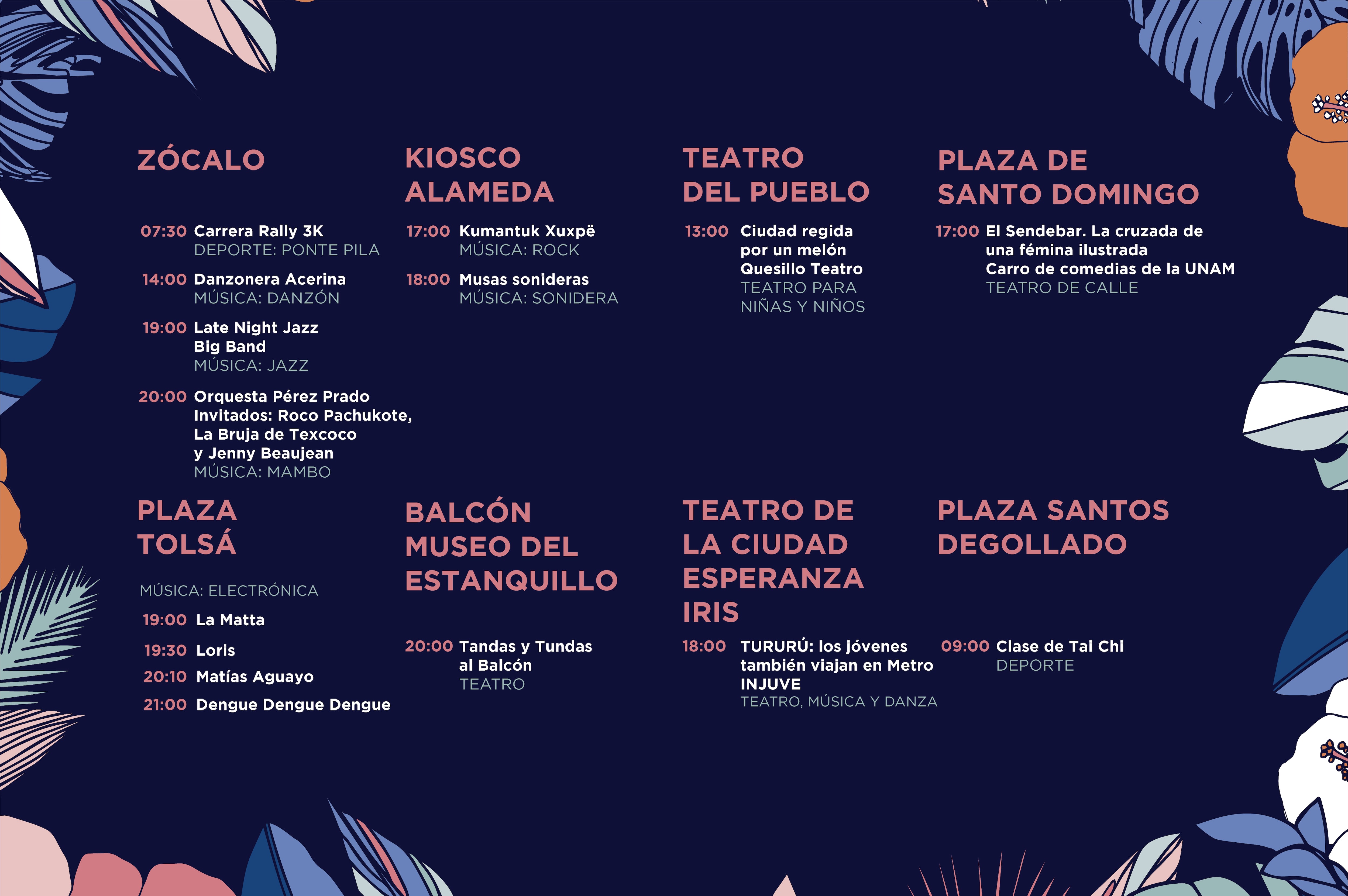 Actividades domingo 20 de marzo