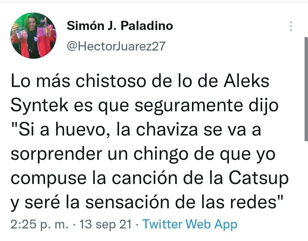 Publicación de Twitter