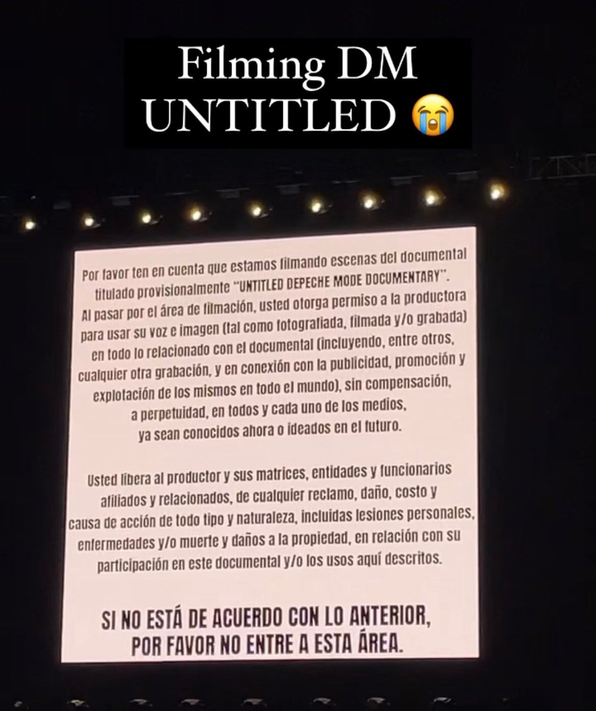 Grabación del concierto de Depeche Mode en México