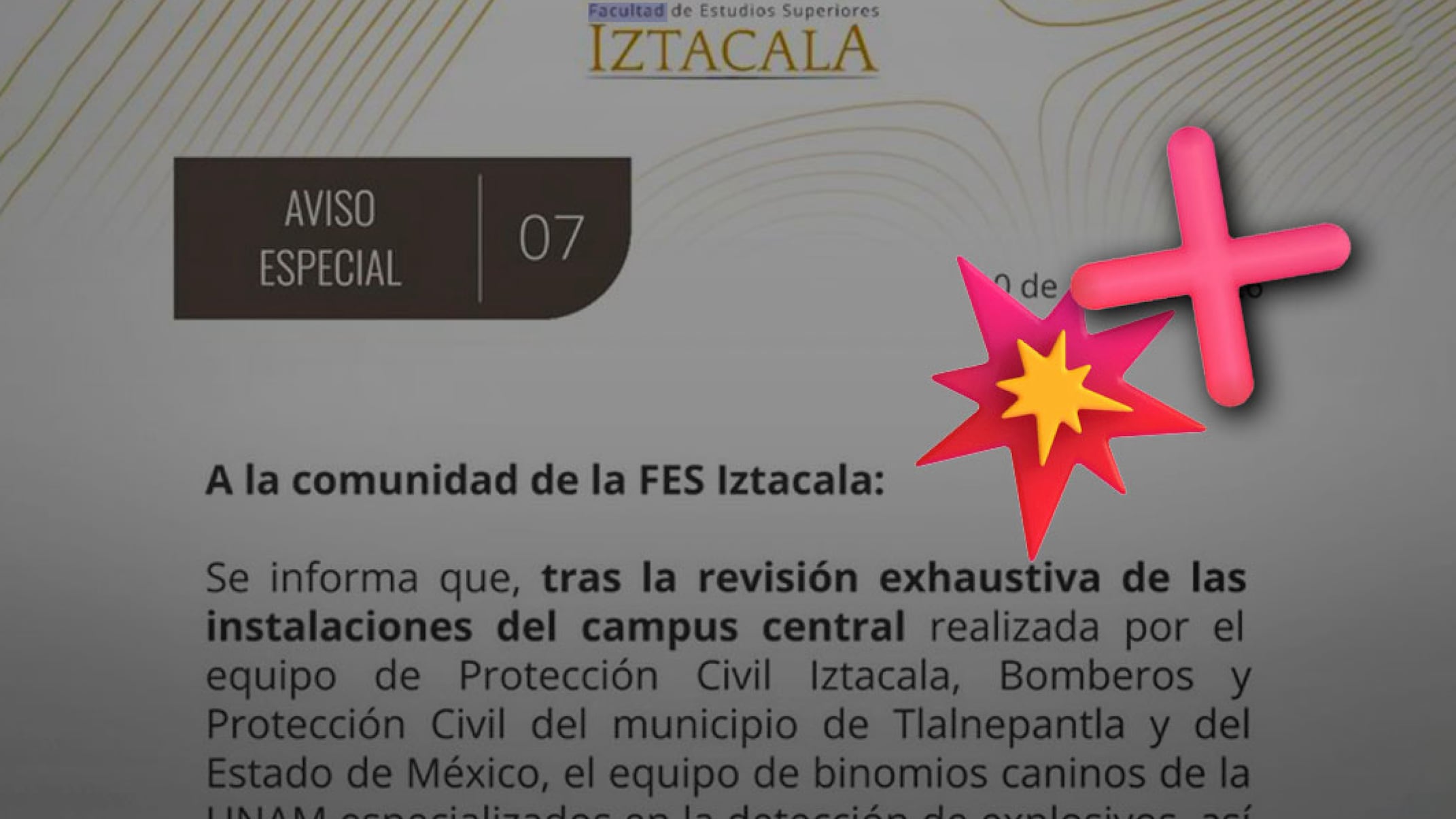 Reanudan actividades en FES Iztacala tras amenaza de bomba