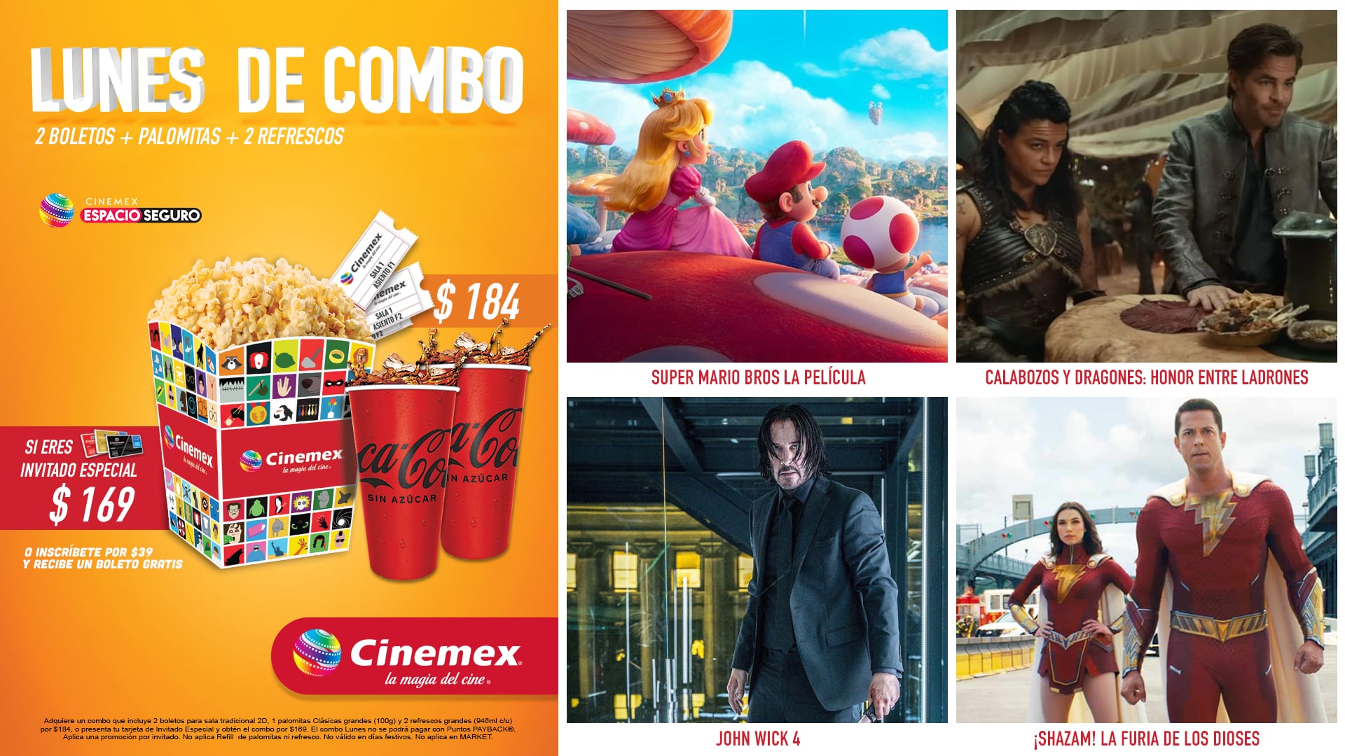 Lunes de Combo en Cinemex