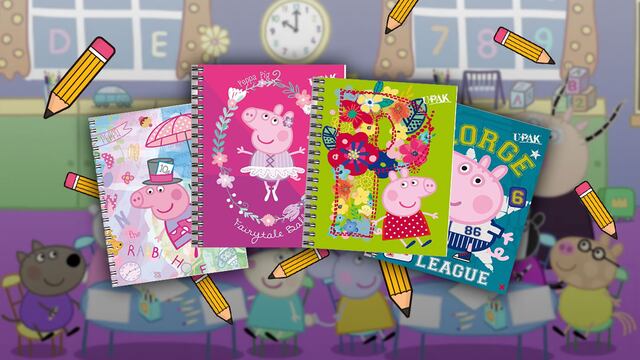 Cuadernos de Peppa Pig y George para el regreso a clases 2024
