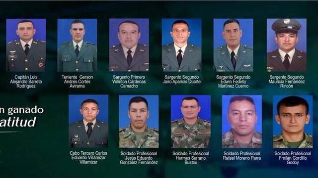 17 militares fallecidos en Colombia