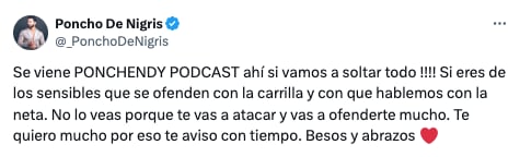 Poncho de Nigris y Wendy Guevara, podcast