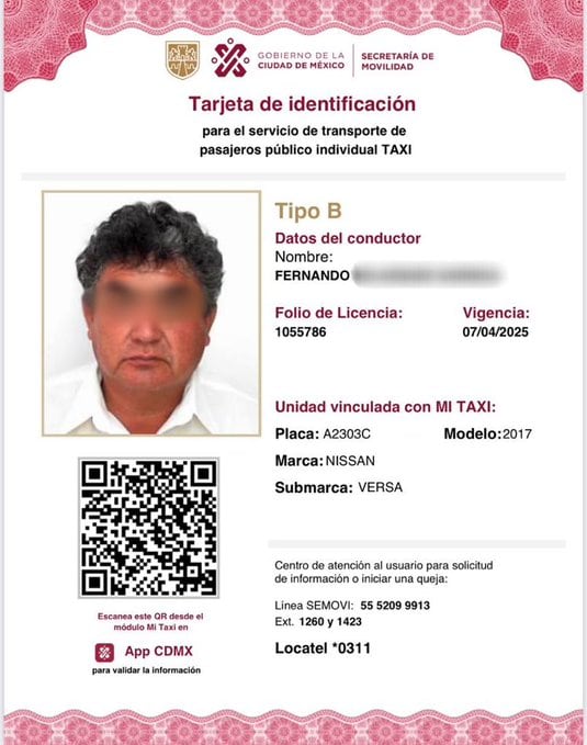 IDENTIFICAN TAXI DEL QUE SE LANZÓ LIDIA GABRIELA