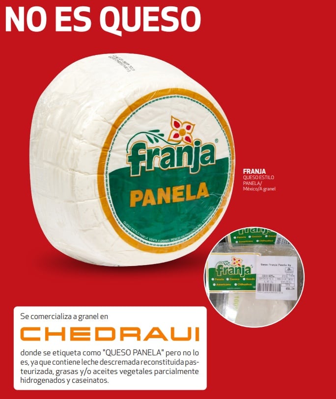 Quesos irregulares, según la Profeco