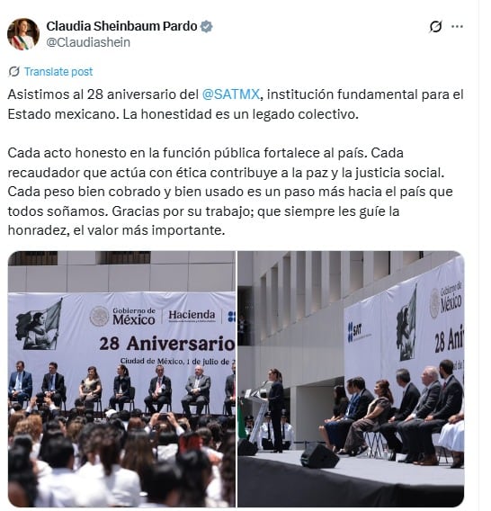 28 años del SAT: Hasta con pastel celebraron