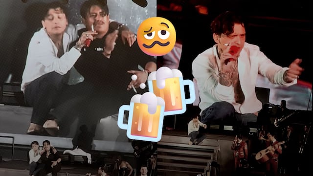 Christian Nodal causa polémica por aparecer borracho en pleno concierto