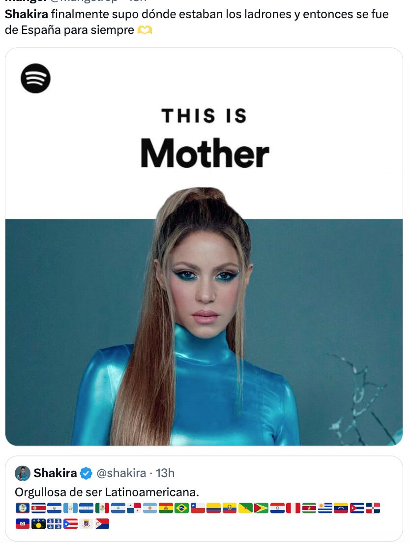 Memes apoyan a Shakira tras las declaraciones de Piqué sobre Latinoamérica