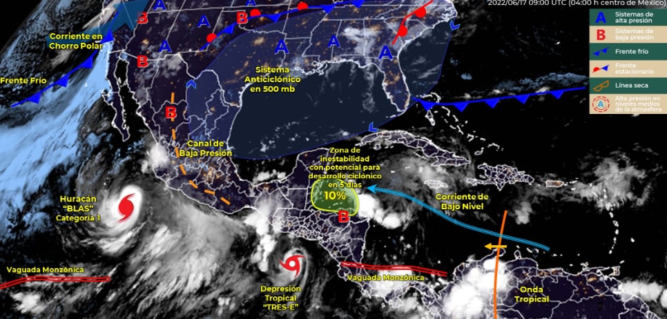 Huracán Blas de categoría 1