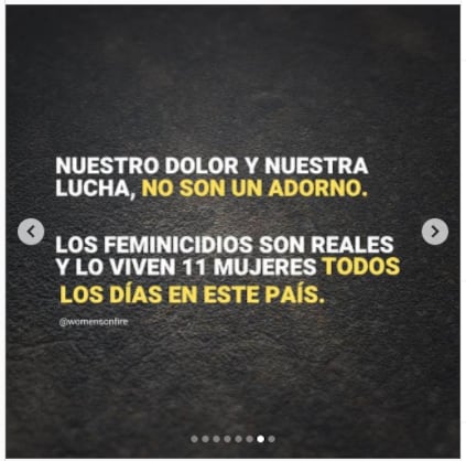 Pronunciamiento de womens on fire