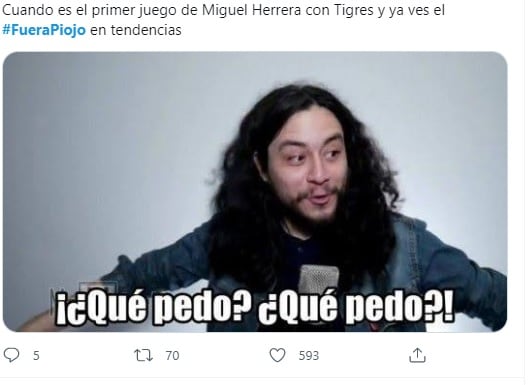 Meme sobre #FueraPiojo