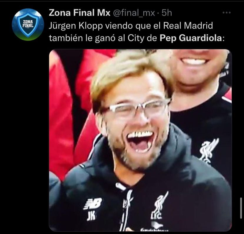 Hasta Jürgen Klopp tomó con humor la eliminación del Manchester City de Pep Guardiola.