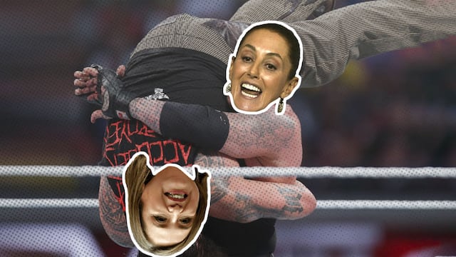 Pelea WWE entre Claudia Sheinbaum y Xóchitl Gálvez