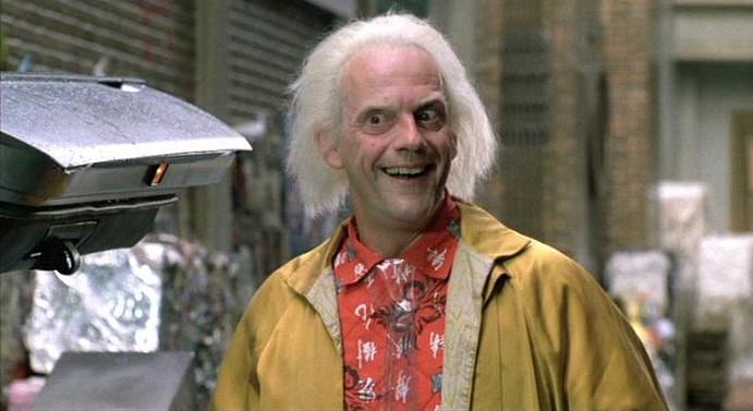 Christopher Lloyd como el Doc Brown