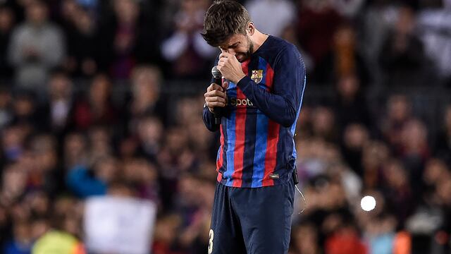 Gerard Piqué lloró en su discurso de despedida