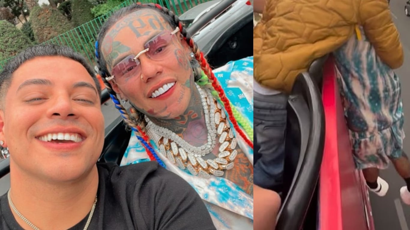Eduin Caz casi se infarta por culpa de 6ix9ine mientras Capi Pérez se reía (VIDEO)