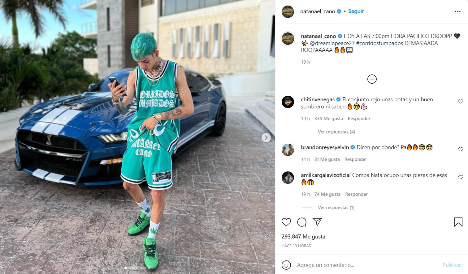 Natanael Cano lanza línea de ropa