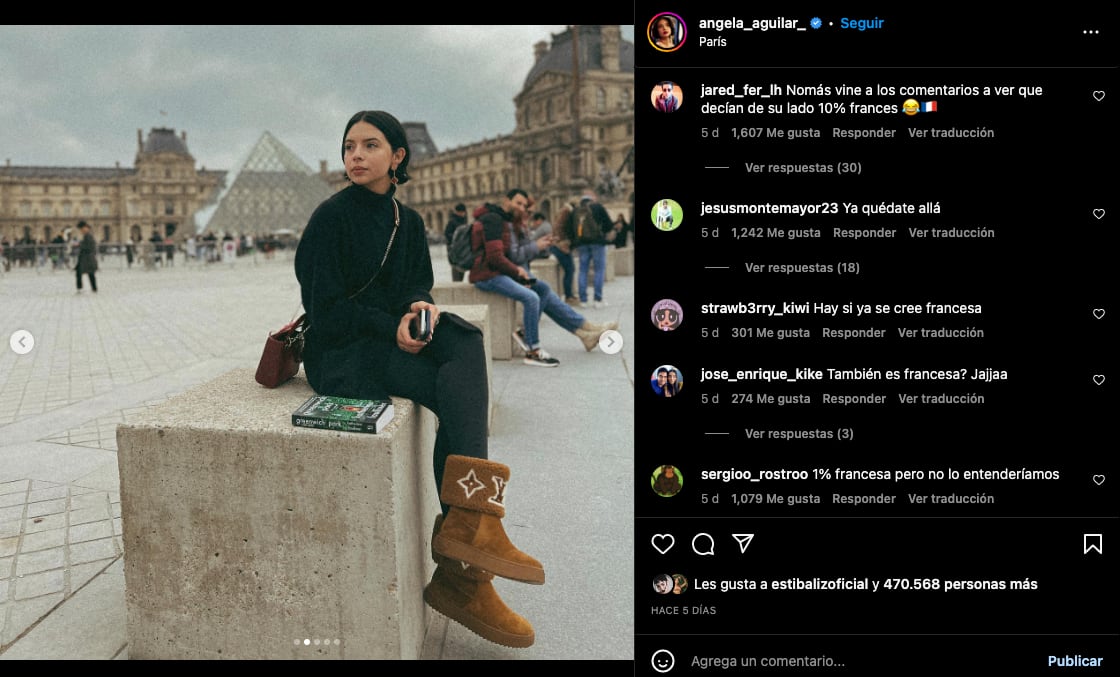 Ángela Aguilar en Instagram