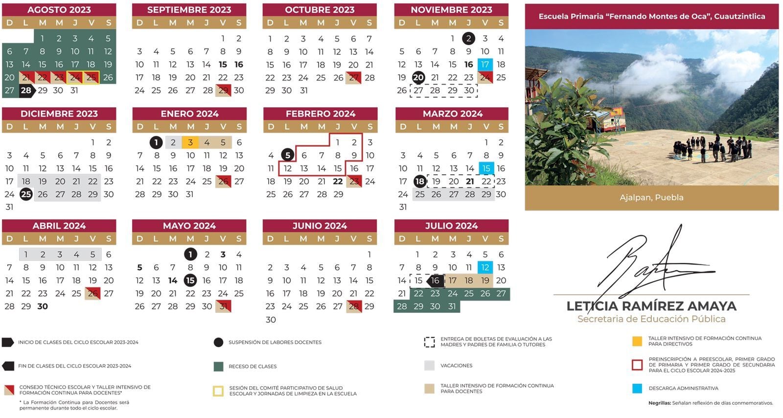 Calendario SEP