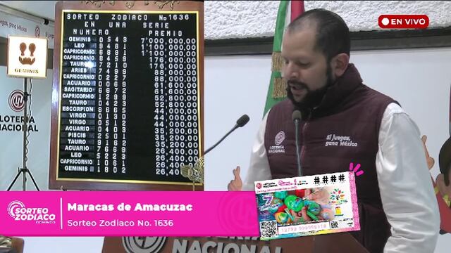 Resultados Sorteo Zodiaco 1636 de Lotería Nacional en vivo: ganadores de hoy 12 de noviembre