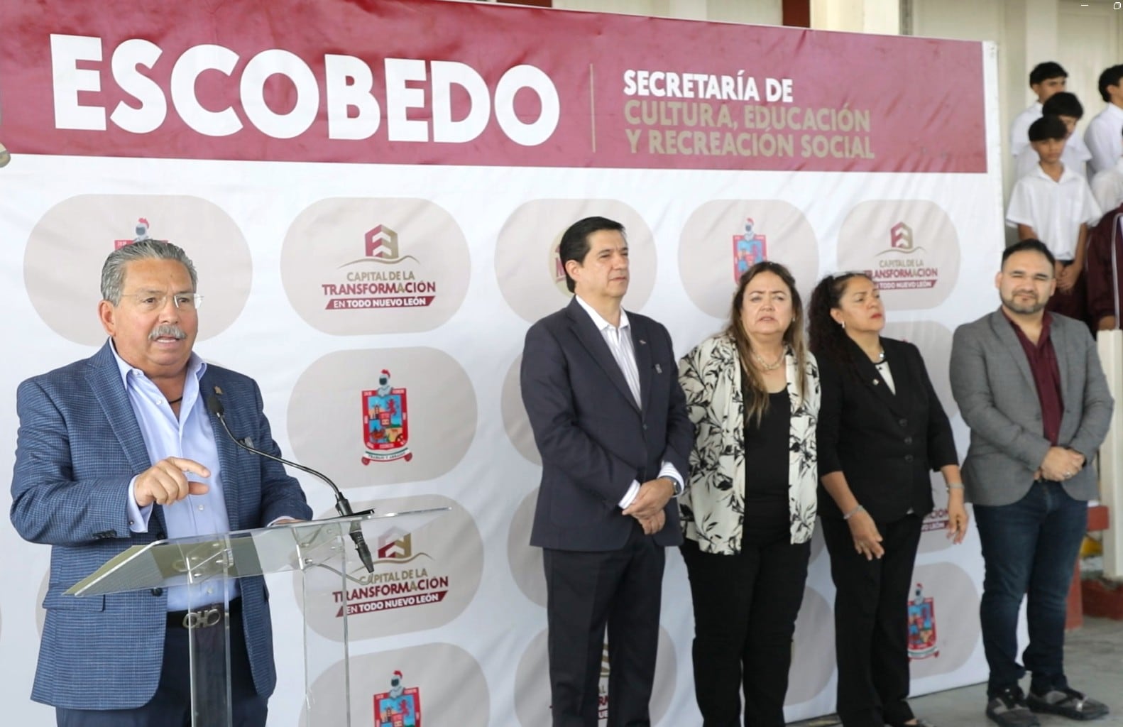 Escobedo da la bienvenida a estudiantes por inicio del ciclo escolar 2026-2027.