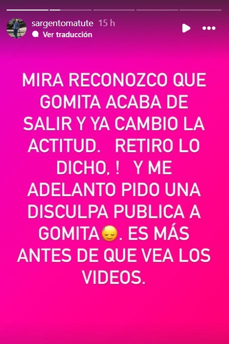 Crista Montes se disculpa con Gomita