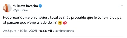 Yeri Mua se pedorrea en avión