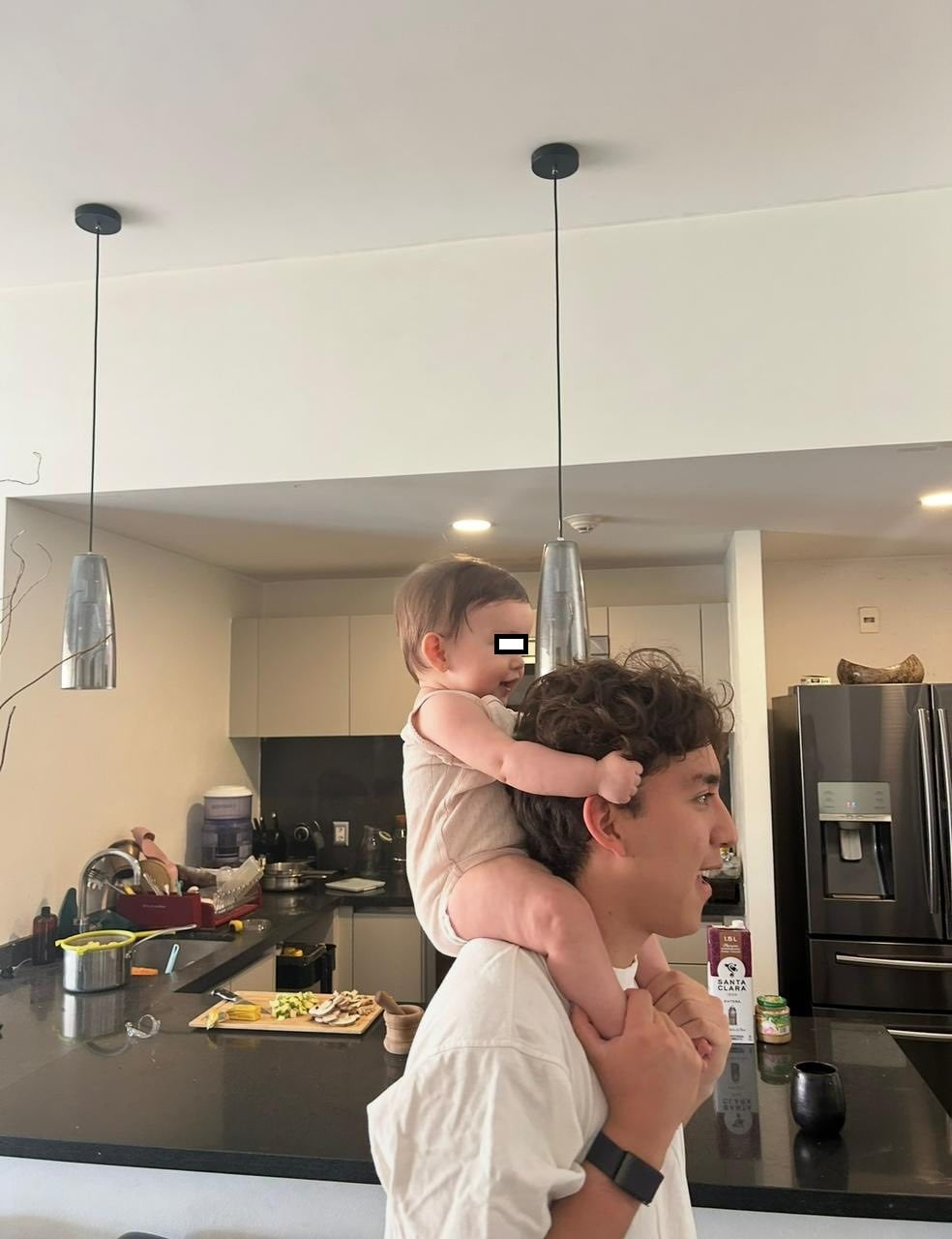 José Said Becerril con su hija Emma.