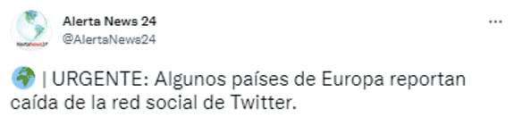 Twitter alerta