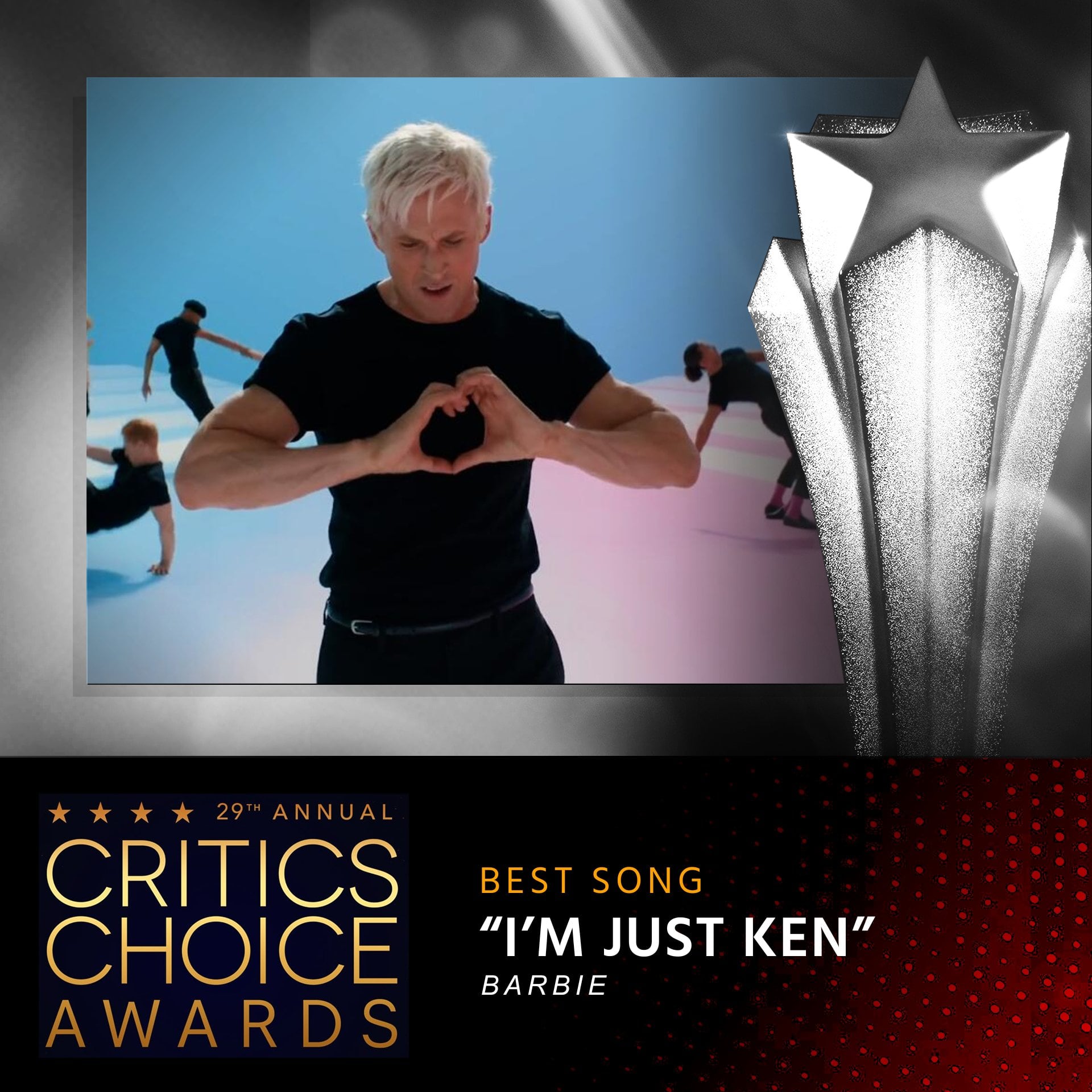 Im Just Ken de Barbie, ganadora Critics Choice Awards 2024