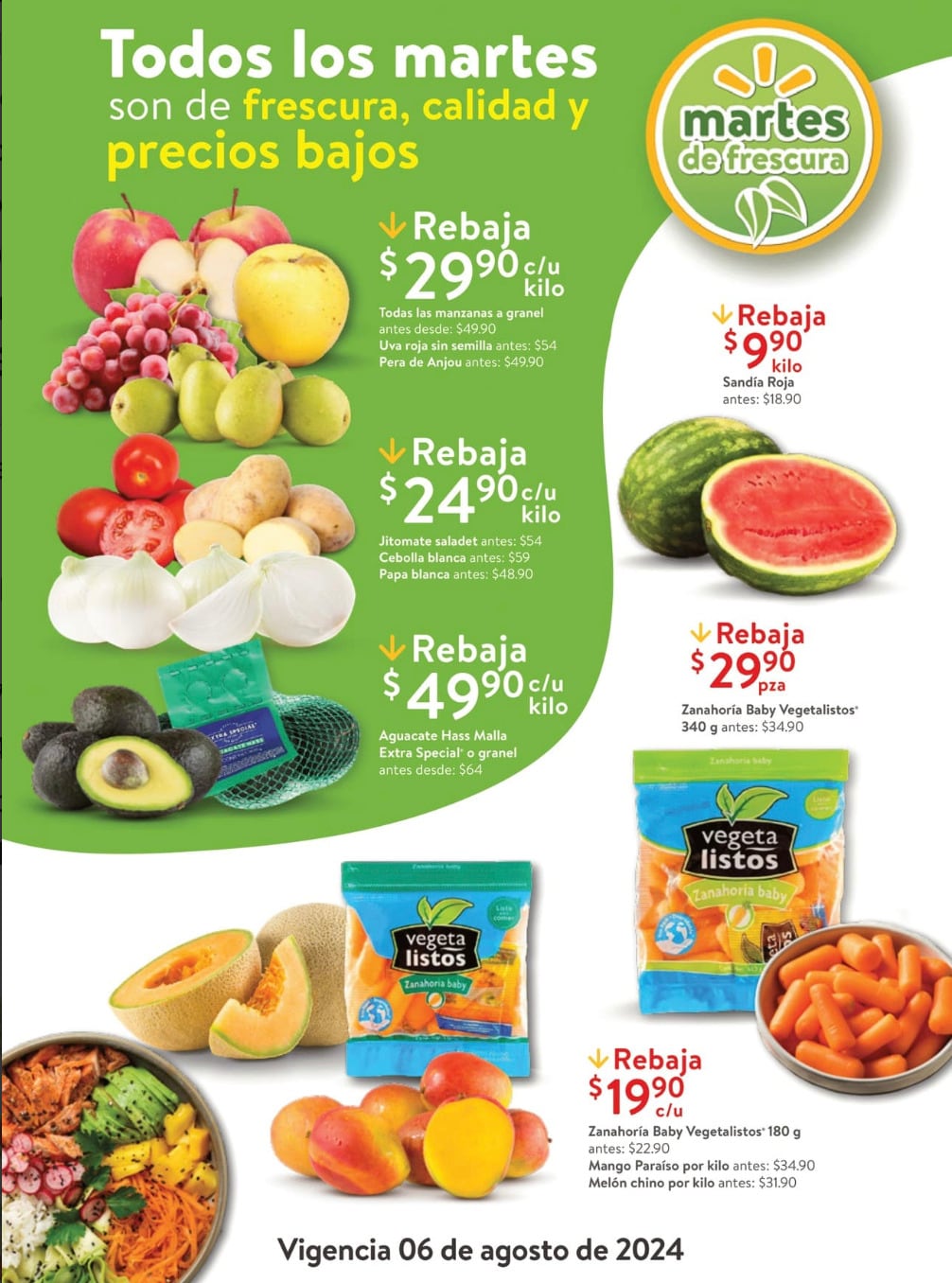 Ofertas en el Martes de Frescura Walmart del 6 de agosto 2024