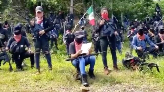 Supuestos ex integrantes del EZLN anuncian intervención contra grupos criminales y desplazados a Guatemala