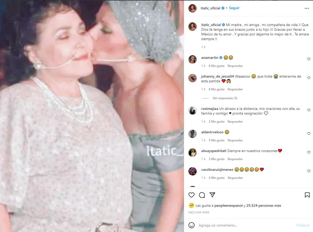 Itatí Cantoral se despide de Carmen Salinas