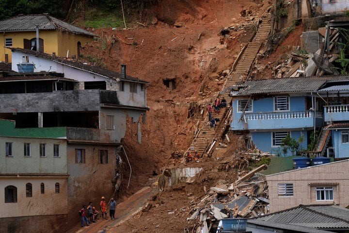 Inundación y deslaves en Brasil
