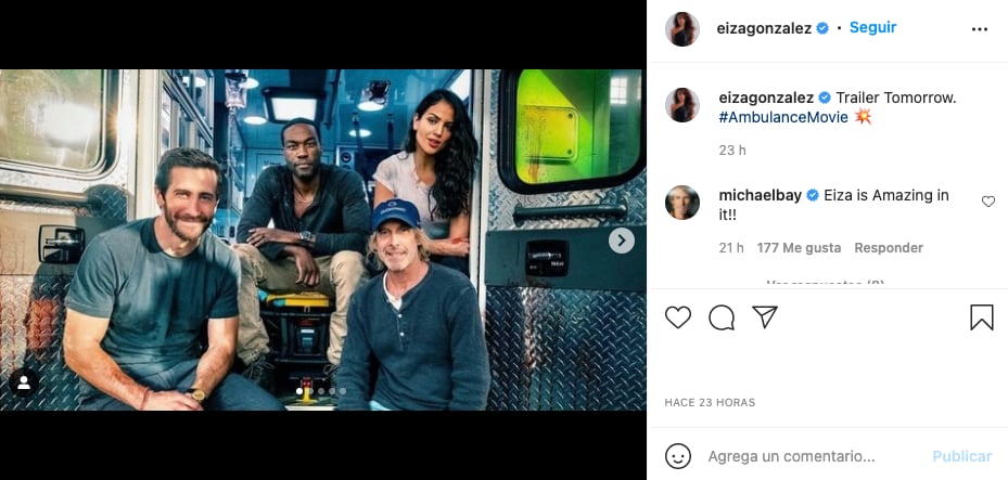 Eiza González se prepara para el estreno de ‘Ambulance’