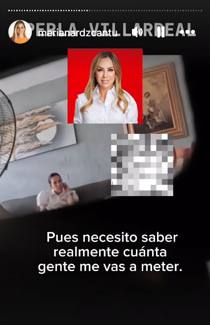 Mariana Rodríguez exhibe compra del voto de Perla Villarreal, candidata del PRI