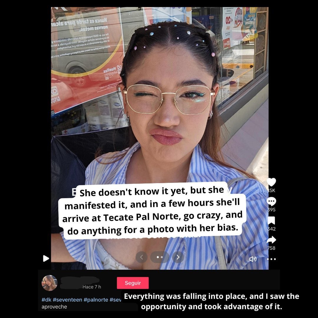 Acusan a Joven de ser una acosadora con SEVENTEEN en el Tecate Pal Norte 2025