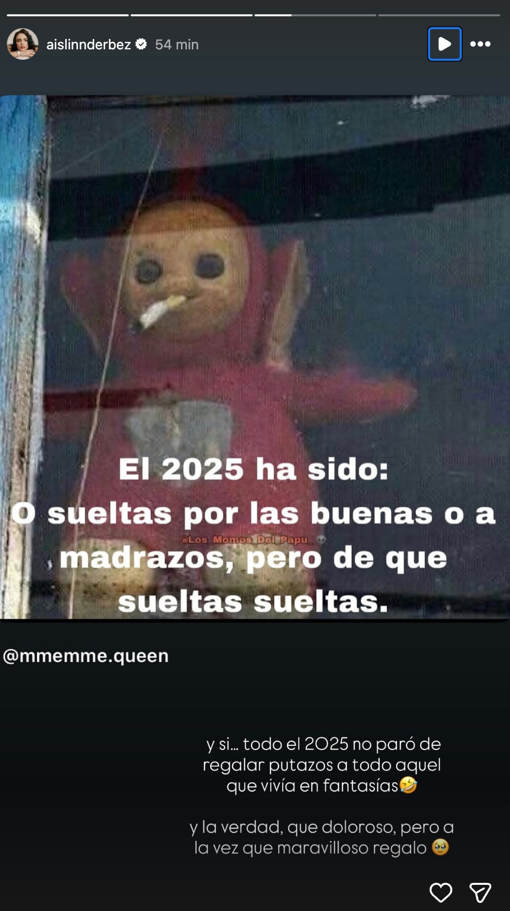 Aislinn Derbez comparte que ha vivido un año complicado