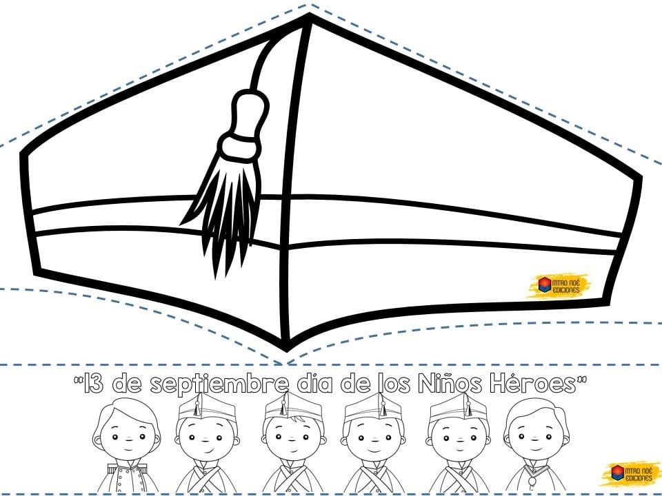 Platilla para hacer un Gorro de los Niños Héroes