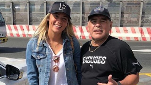 Rocío Oliva y Diego Maradona.
