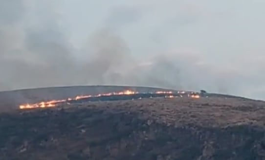 Fuego en el cerro del Chiquihuite