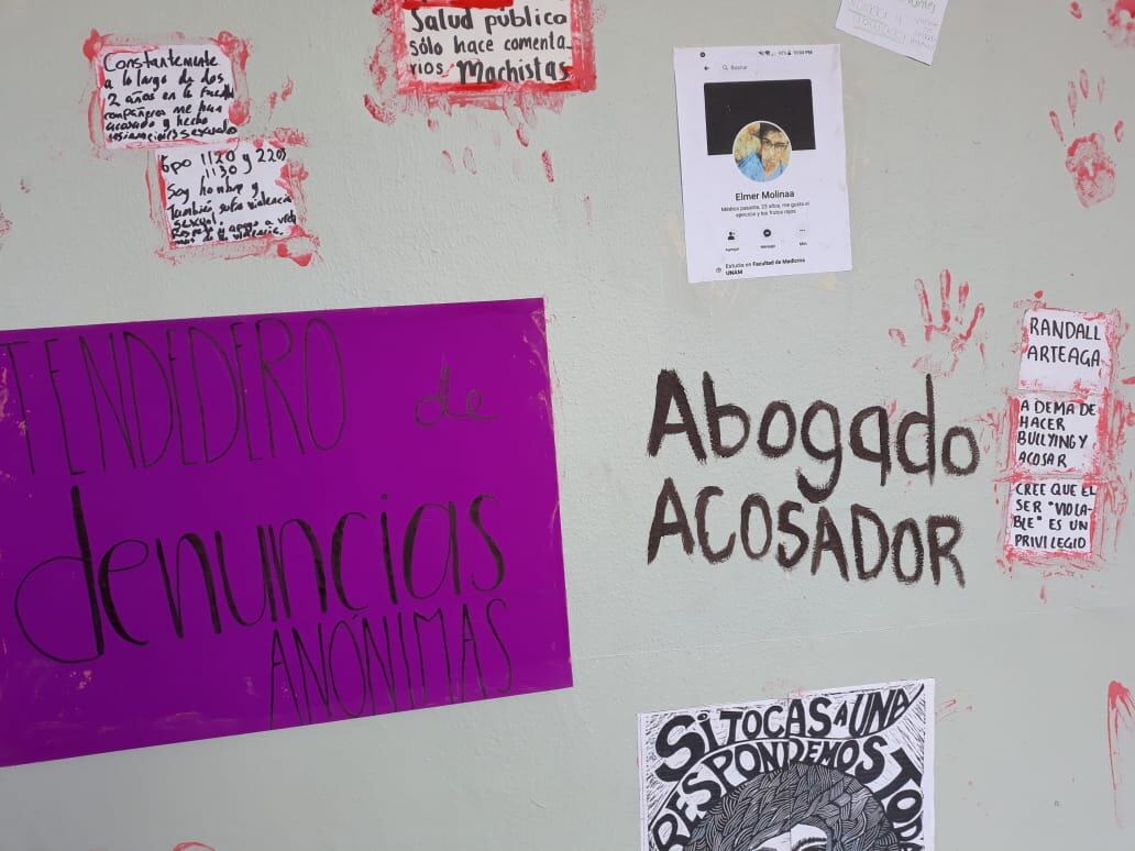 Protesta contra el acoso en la UNAM.