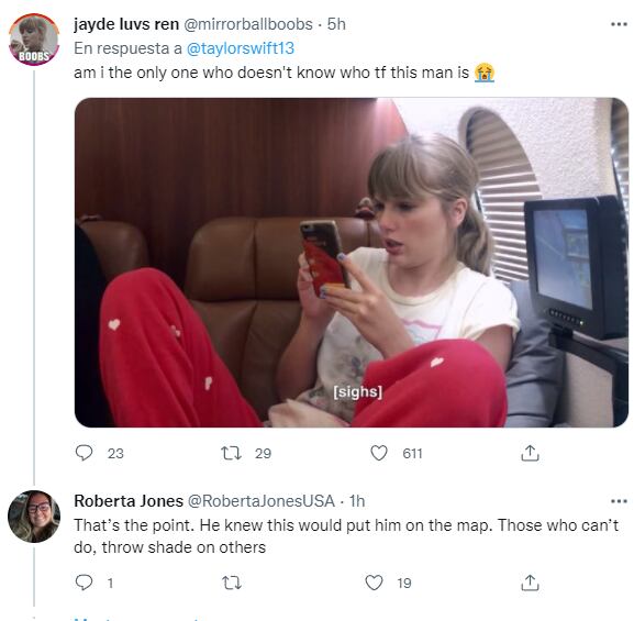 Reacción a la crítica de Taylor Swift
