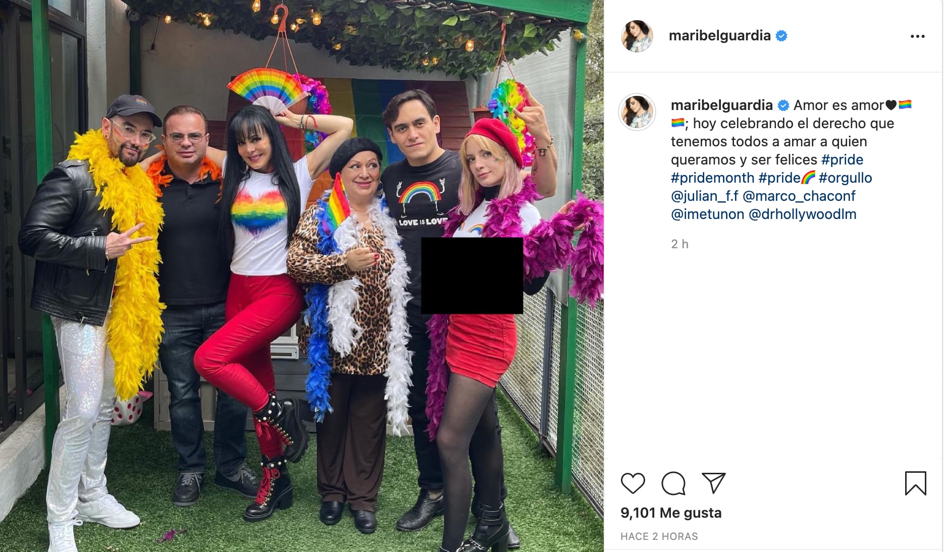 Maribel Guardia se une a la celebración de la Marcha LGBT